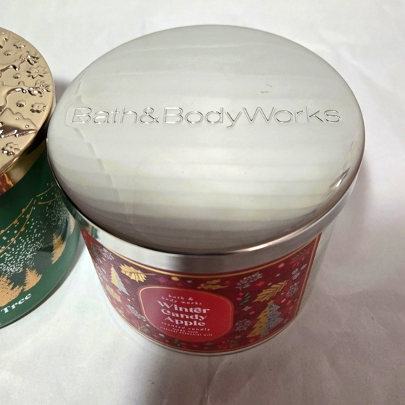 Christmas 🎄 Tree + Winter Candy Apple 🍎 BBW 3-Wick Candles - Picture 6 of 8